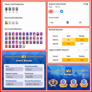 (RAREST) ALL 3 CRL 20 WIN EMOTES 79 XP KT 16 ALL CARDS ELITE ALL 38 EVOLUTIONS ESPORTS PROFILE 45 TOWER SKINS CHEAPEST  - Image 3