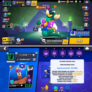 48K Trophies LVL195 | 98/100 Brawlers | 26 Max Brawlers - 14 Hypercharges | 214 Skins | 603 Pins | 328 Icons | 165 Spray - Image 3