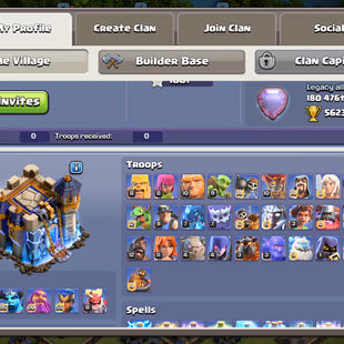 🔥TH 18 ALMOST MAX-XP 231-[ 7 EPIC EQUIPMENT MAX FA 26 FB 20-HERO MAX-DEFENSE MAX-NC FREE-665 MEDALS-BEST DEAL - Image 3