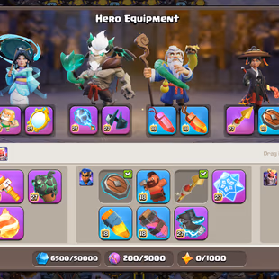 💜RAREST GLOBAL 45 RANK💜[TH18] 38/37.9 EQUIPMENT MAXED || 5 HERO MAX NEW HERO LVL 16 || HIGH PROFILE || SNAKE FULL SET - Image 7