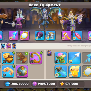 🔥[ 20'000 GEMS - TH-18 NEAR MAX ]🔥6 EPIC MAX: GG-FA-MM-HT-MT-EB [MAX] | 4X PAID SCENERY [ 1 LEGENDARY ] - 17X SKINS - Image 6