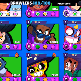 RARE | 23X BUFFIET/METEORIC | 96K TROPHY | 380X SKINS | 100/100 BRAWLER | 95X MAX | 92X HYPER | 122/113X SUPER RARE SKIN - Image 6