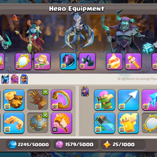 45X SKINS/SETS 🎄 TH18 FULLY MAX 🎄 34/35X MAX EQUIPMENT | LEGEND RANK | 18.3K LEGED CUPS | HERO ALL MAX | BH MAX| 271XP - Image 6