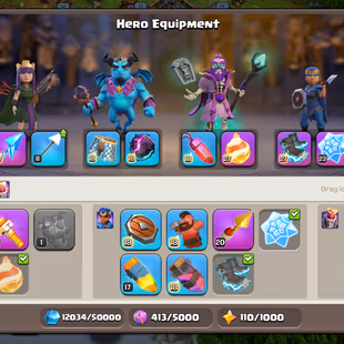 🔥TH 18 ALMOST MAX🔥XP 241-[ 5 EPIC EQUIPMENT MAX SH 26-HERO MAX 105-105-80-55-DEFENSE MAX-HIGH WALLS-NC 500-BEST DEAL - Image 6