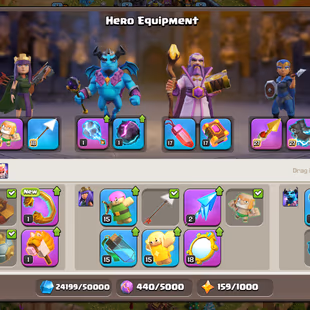 🔥14000 Gems🔥 || Scenery Acc || Th18 || All 15 Epic Equipment (4-Max) || 1.6k Cwl Medals || Heroes 80-86-41-50-10 || - Image 4