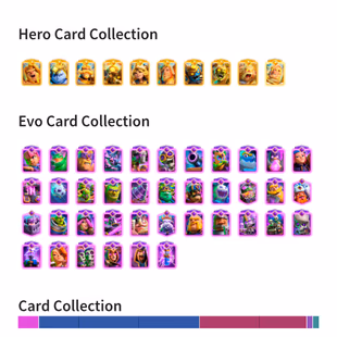 All Evo(39)]10 Heroes Card]73 Max Cards]218 Emotes]12143 Trophy]Level-74]Nc-1.5k - Image 3