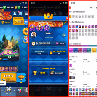 CR✅BS 98 Brawlers Max]✅ [CR 15 Evolutions] [8 Years Old ID] [40 Max] [10K Trophy] [1 Hero Unlocked] [94 Emotes] - Image 1