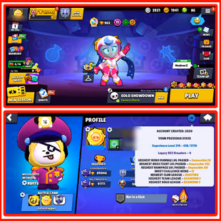 [ RARE LAGACY R35 PIN + MASTER LEGUE HIT ] | PREMIUM 90K+ TROPHIES [ SOLAR FAME ] | 60 MAXED BRAWLERS [ 47 HYPERCHARGE - Image 1