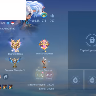 [IOS/ANDROID] CEL LVL 129 | 131 HEROES | 452 SKINS | MEGA 4 | HIGH WR | 2 LEGEND - JJK NOBARA MEGUMI - KOF CHOU GUSION  - Image 6