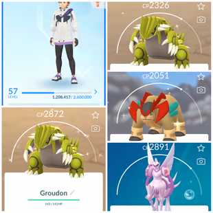 Lvl 50+ [Shiny Groudon] | 50 Legendary | Dialga | Palkia | Solgaleo | Lunala | Kyogre | Regidrago | Regieleki | 728 - Image 2