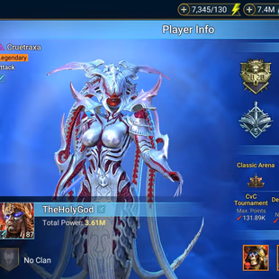 All Platform - LV87 - Power 3.61M -  1 mythic (Mikage) -37  Champions LV 60 -  78 Legend - 10 Void - Image 3