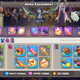 COSMIC SET 🎄 TH18 MAX BASE 🎄 LEGEND RANK | 30/32X MAX EQUIPMENT | HERO-105-105-95-80-55 | 255-XP | BH MAX | 3.2K-WS - Image 8