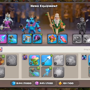 🔥[1250 CWL MEDALS-FULLY MAX TH-11🔥G.GAUNTLET-F.ARROW | 1X SCENERY | HERO-50-50-30 -20 | NC AVAILABLE | LOW PRICE - Image 6