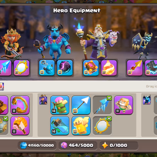 🔥2500 MEDALS TH 17 NEAR MAX🔥XP 223-[ 5 EPIC EQUIPMENT MAX-HERO 83-100-75-50-DEFENS MAX-NC YES-CAN BUY ANY LEGAUE SKIN - Image 6