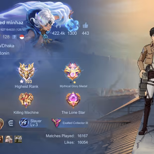 RARE MLBB ACCOUNT | 349 SKINS | EXALTED COLLECTOR III | MYTHIC GLORY 103⭐ | 🔥LEGEND SKINS | AOT SKIN | 16K MATCHES - Image 7