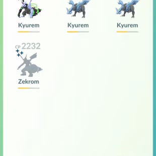 SHINY MEOWTH [] SHINY LEGENDARY KYUREM [] LEVEL 50 [] LEGENDARY 4 [] SHINY 12 [] POKEMON 34 [] RENAME AVAILABLE  - Image 3