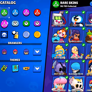  🔥RARE 70kTROPHIES| 🔥32 BRAWLERS MAXED|22 HYPERCHARGE|250 SKINS|86 SUPER RARE SKINS|STAR SHELLY|BULL|COLT RARE| - Image 3