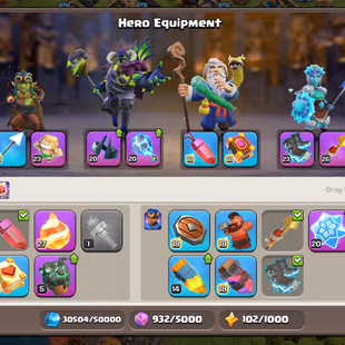 NEW UPDATE DEFENCE MAX [TH18] ALMOST MAX || HERO 105-105-64-80-55-17 || SOLID EPIC EQUIPMENT || HIGH PROFILE || CHEAPEST - Image 7