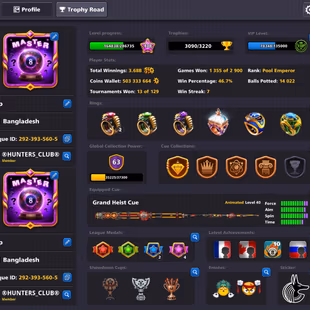 20/20 LEG ACCOUNT | Level 138 | 500M Coins | 1 Cue MAX | CCP 63 | VIP Emerald | Final Warning - Image 2