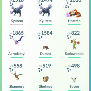 SHINY EEVEE [] 3 SHINY LEGENDARY - HEATRAN - LEVEL 50 [] LEGENDARY 28 [] SHINY 16 [] POKEMON 67 [] RENAME AVAILABLE  - Image 3