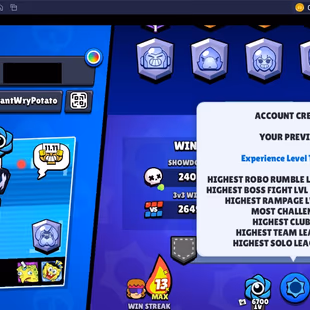 176 SKINS | 35.300 TROPHIES | 92 BRAWLERS | 9 HYPERCHARGE | 10 MAX | 1 PRESTIGE | 11 BUFFIES - Image 7