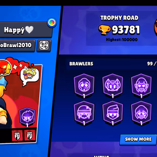 LEADERBOARD PRESTIGE - 2 | 100K H.TROPHY | 100/99 BRAWLER | 84X MAX | 72X HYPER | 350X SKINS | 640X PINS | BEST DEAL - Image 3