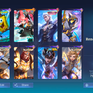 RARE ASPIRANT LAYLA || LUCKY BOX ALUCARD || EX 63 STAR || EPIC RECALL || RARE SKINS || EMBLEM MAX || 257 SKIN - Image 1
