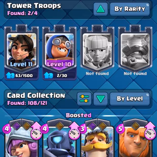 ARENA 17 [] TROPHY:6185 [] EMOTES:21 [] XP:33 [] CARDS:108 - Image 5