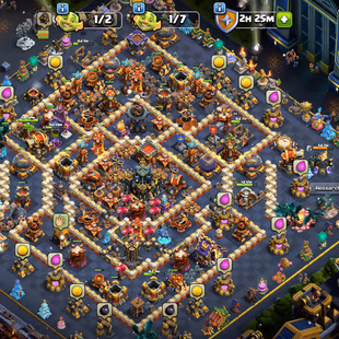 🔥[ PREMIUM TH-17 ]🔥SB-FB [MAX] - 8X EPIC || HEROS: 84-85-63-63-42 || JUSTICE SCENERY  | LVL 17 WALLS | NICE TROOPS - Image 1