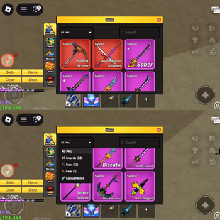 Global - Level 2649 - Money 104K - Swords 32 - Guns 13 - Fruits 14 - Code1108 - Image 5