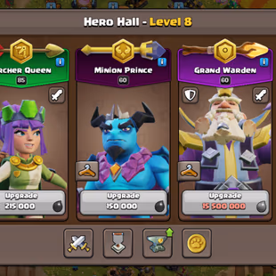 Th14 full max nothing left || 8 epic equipment || Gems 1500 || Legendary hero skin ||Painter scenery ||name change free  - Image 4