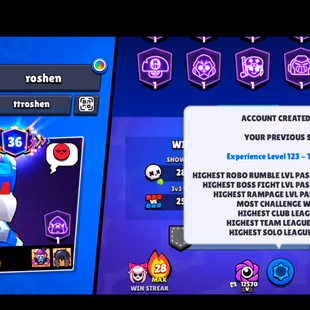 190 SKINS | 59.100 TROPHIES | 86 BRAWLERS | 8 HYPERCHARGE | 11 MAX | 36 PRESTIGE | 8 BUFFIES - Image 7