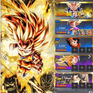 INSTANT GLOBAL [CNLT794] LR SS 3 Goku (Mini) 14s + LF SS2 Gohan 7s + LF SS3 Vegeta(mini)7s + 16 LF + 21000 CC - Image 1