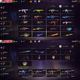 iOS/Android - Server EU - Level 54 - Rank Silver - Set 19 - Emote 14 - Weapon 104 - Mythic 13 - Epic 29 - Code1493 - Image 5