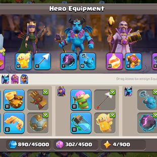 🔥[ 22'000 GEMS - 1700 MEDALS ]🔥PREMIUM TH-16 || FIREBALL [22] | HEROS: 80-90-52-63-29 || LVL 16 WALLS || BEST DEAL - Image 5