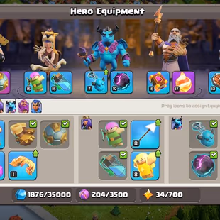 Th16 max--87 95 66 40 heroes--7 skins--2 hero equipments--all defences are max 16 - Image 4