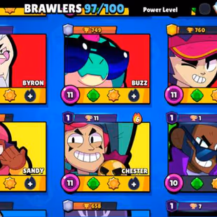 51K Trophies LVL146 | 97/100 Brawlers | 29 Max Brawlers - 18 Hypercharges | 220 Skins | 623 Pins | 345 Icons | 168 Spray - Image 5