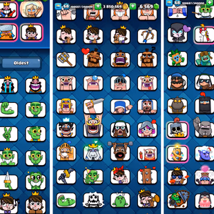 R471 | LVL62 | Cards: 48 Elite | 66 LvL 14 | 21 Evolved | 6500K gems | 3.8M Gold | 11 Tower Skin | 205 Emotes | IOS And  - Image 4