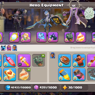 🔥80X SKINS COSMIC SET🔥TH18 FULLY MAX [WAR STAR-6585] EQUIPMENT 35/34 MAX!! 4 DIGIT GLOBAL RANK!! 25K LEGEND TROPHY  - Image 8