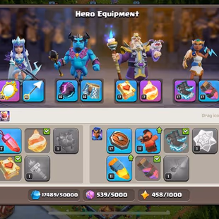 TH-16 [MAXED DEFENCE] | MIRROR-ARROW [MAX] FIREBALL-BOOT [17] | 6 BUILDER | XP-202 | HERO 55-63-45-33-20 | 1785 STARS |  - Image 6