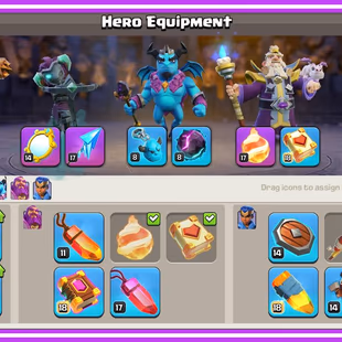 | RAREST | 😈 368 HIGHEST EXP | TH 16 BASE ALMOST MAX | HIGH HEROES | 4 SCENEARIES | 14 HEROES SKIN | INSTANT DELIVERY  - Image 5