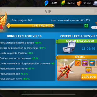 Account rise of kingdom 75M vip 16 - Image 2