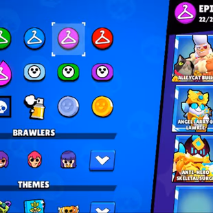  STAR BUSTER SHELLY SKIN 76 Brawlers  11 Hypercharged 14 TOTAL MAX  25000 Trophies 130 Skins  Mythic Skins  - Image 7