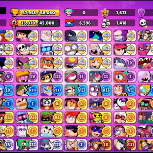 19 TITLES | 334 SKINS | 68.000 TROPHY | 98 BRAWLERS | 31 HYPERCHARGED | 33 MAXED BRAWLERS | 1 BUFFIES - Image 3
