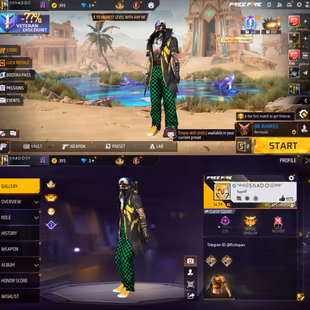 iOS/Android - MENA - Level 54 - Rank Diamond - Set 28 - Emote 11 - Weapon 123 -Artifact 6 - Mythic 19 - Epic 31 - Code14 - Image 1