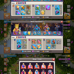 🔥PREMIUM TH-16🔥XP-204! 3X EPIC EQUIPMENTS! HEROES:-52-64-43-41-29! 8X PETS! FAST DELIVERY - Image 4