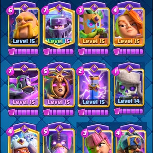 [ 15K TROPHY RANK UC - 8 YR OLD ] LVL68 ALL 120 MAX 36 ELITES 20 EVOS LEVEL 16 CARDS S1 TOWER SKINS HIGH 5500 GEM GOLD4M - Image 2