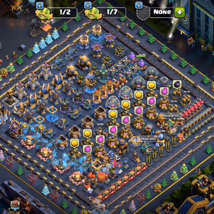 🔥 DRAGON STATUE!XP 254!TH 18 NEAR MAX!9 EPIC MAX!HEROS:105-105-95-80-55!FULL MAX WALLS!NEAR MAX TROOPS! STRONG DEFENCE - Image 2