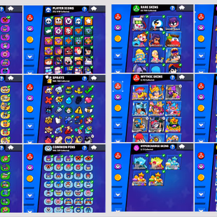 COMBO OFFERS COC N BS | TH13 | 618-CWL MEDALS | 76793 TROPHIES | 35-MAX BRAWLERS | 236 SKINS |  628 PINS | 160 SPRAYS - Image 6