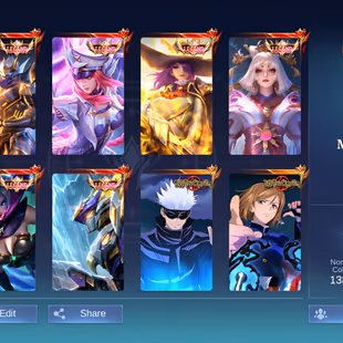 [IOS/ANDROID] CEL LVL 137 | 131 HEROES | 527 SKINS | MEGA 2 | IMMORTAL BEST | COLLAB SKINS | 6 LEGEND INC GRANGER LESLEY - Image 2
